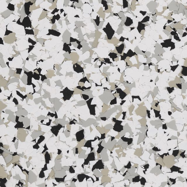 Quicksilver Torginol color flake blend for garage floor coatings